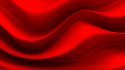 Red cloth drapery background. 3d illustration, 3d rendering.