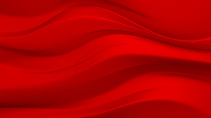 Plakat Red cloth drapery background. 3d illustration, 3d rendering.