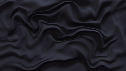 Black fabric background. 3d illustration, 3d rendering.