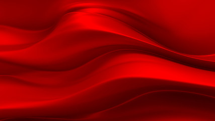 Red cloth drapery background. 3d illustration, 3d rendering.