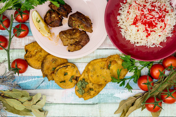 Tasty Indian food mix pakora