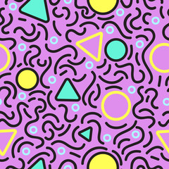 Colorful Abstract Seamless Pattern for Printing, Website ,Fabric , Cards etc. : Vector Illustration