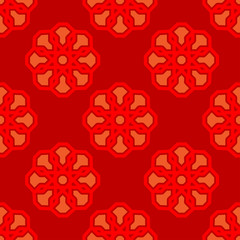 CLASSIC ORNAMENT PATTERN
Orange classic ornament pattern on red background. It can be used as background or banner during Chinese New Year greeting season.