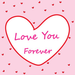 Love you forever modern cute abstract background wallpaper