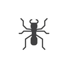 Ant soldier icon vector, filled flat sign, solid pictogram isolated on white. Emmet symbol, logo illustration.