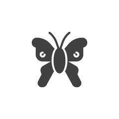 Butterfly icon vector, filled flat sign, solid pictogram isolated on white. Symbol, logo illustration.