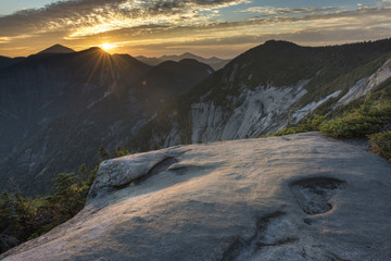 Sunset over Pyramid Peak in the Adirondack Mountains