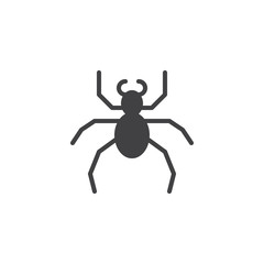 Bug insect icon vector, filled flat sign, solid pictogram isolated on white. Beetle symbol, logo illustration.