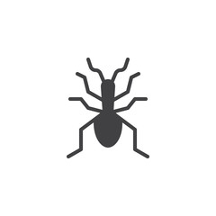 Insect icon vector, filled flat sign, solid pictogram isolated on white. Ant symbol, logo illustration.