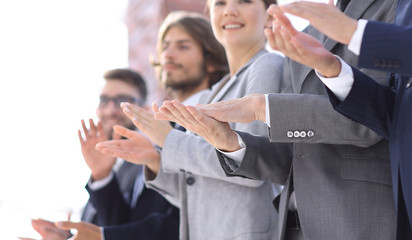 Obraz premium creative business team applauding
