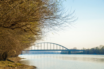 Bridge on the Tisa river near Titel