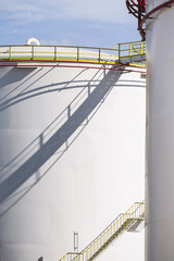 Fuel tanks in a refinery
