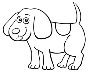 cute dog or puppy character coloring book