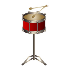 Isolated drum. Musical instrument