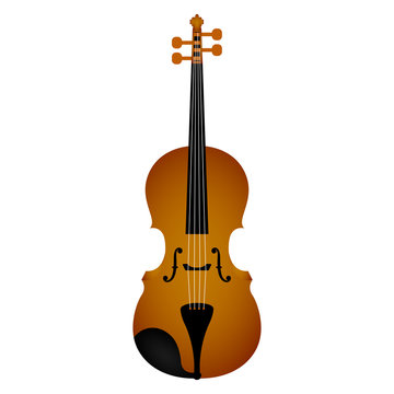 Isolated violin. Musical instrument