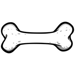 Dog Bone Illustration - A vector cartoon illustration of a Dog Bone. - 191224051