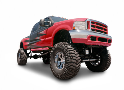 Red 4x4 Pickup Truck