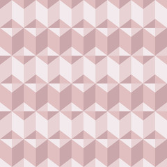 Obraz premium Abstract geomeric background in blush pink colors. Millennial pink rose gold, crystal texture. Seamless vector pattern. 3D surface background. Diamond shape pattern. 
