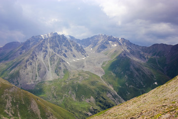 Fototapeta na wymiar The shot of Big Almaty peak, Kazakhstan