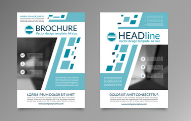 Business brochure layout template. Front and back page in A4 size. Can be used for cover design, flyer, leaflet, booklet