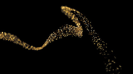 Glitter black background. 3d illustration, 3d rendering.