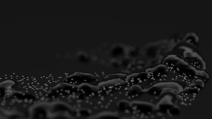 Black background with particles. 3d illustration, 3d rendering.