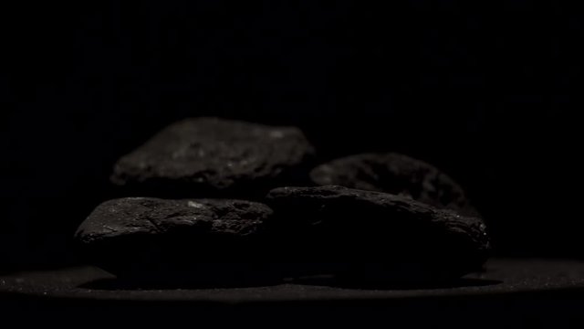 charcoal on a rotating stand