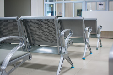 Chairs in the hospital . hospital interior