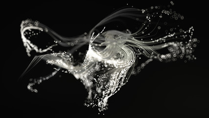 Beautiful abstract fractal background. 3d illustration, 3d rendering.