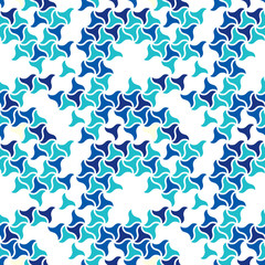 Seamless pattern of wavy shapes. Geometric puzzle.