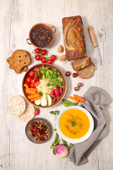 selection of vegan food