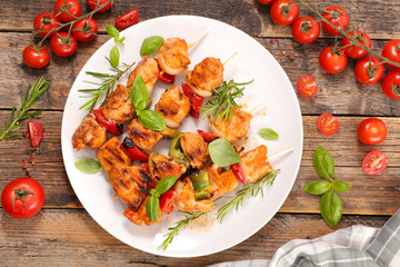 barbecue chicken with herbs