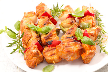 barbecue chicken with herbs