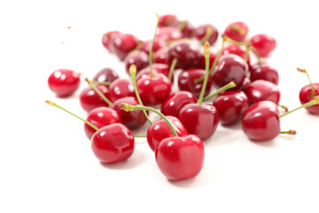 cherry fruit on white background