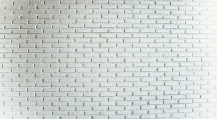 White painted old aged brick tile wall texture background