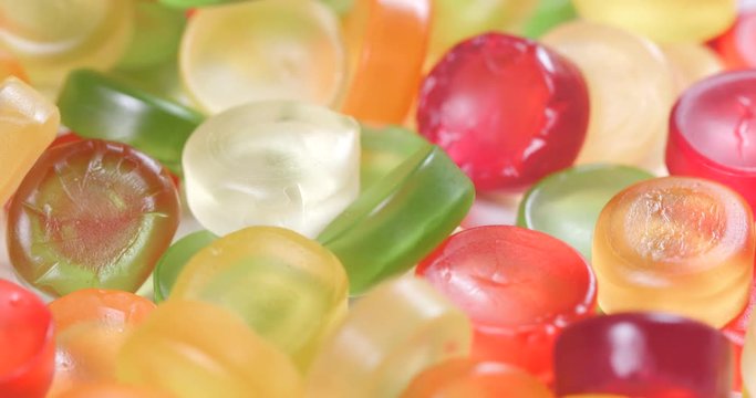 Colorful candy in rotation