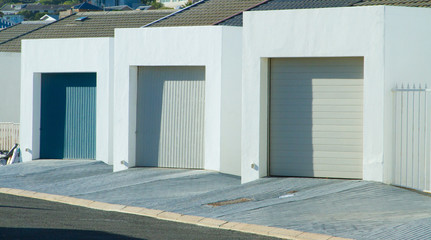 three garages in a row 