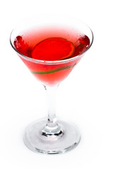 red martini over white