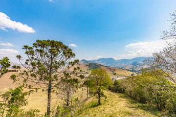 Fototapeta na wymiar View os Minas Gerais south mountains at Sao Bento do Sapucai
