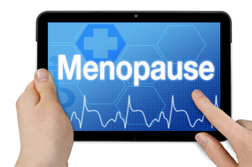 Tablet mit Diagnose Menopause Wechseljahre Klimakterium