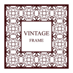 Vintage ornamental frame