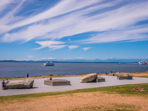 Rest In The Olympic Sculpture Park, Summer. Seattle, USA