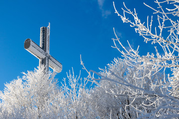 Croix du Nivolet sous la neige