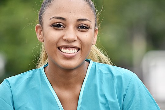 Smiling Hispanic Female Nurse