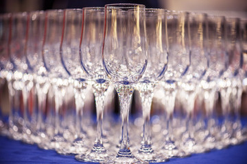 Champagne or wine glasses.