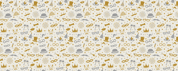 Colourful party background - seamless texture. Vector.