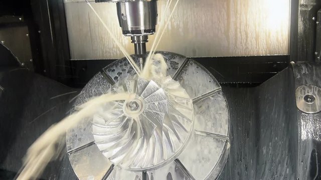 metal working on milling machine tool