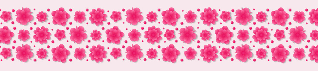 Beautiful floral banner - Mother's Day, Woman's Day and Valentine's Day. Vector.