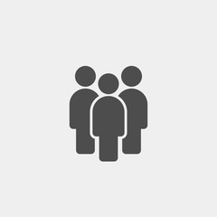Group of people flat vector icon