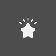 Star flat vector icon. Glow flat vector icon